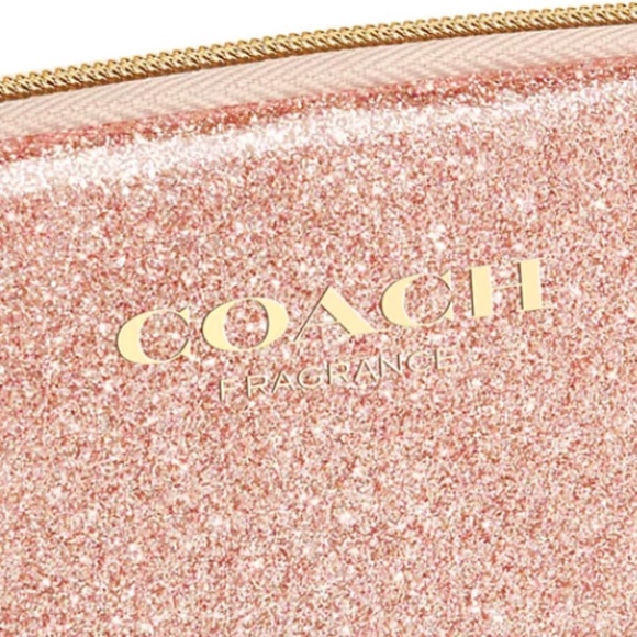 Coach Bag Pink Glitter Sparkle Mini Coin Purse Wallet Pouch - Picture 2 of 3